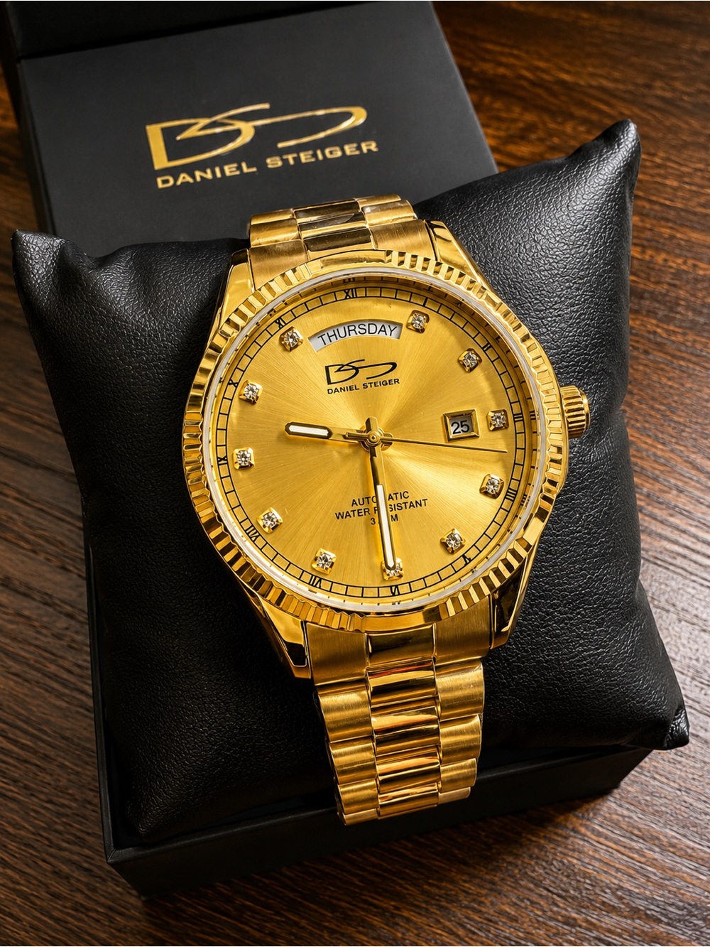 Daniel Steiger Hampshire Automatic Gold Men’s Watch (Model 9204G-M)